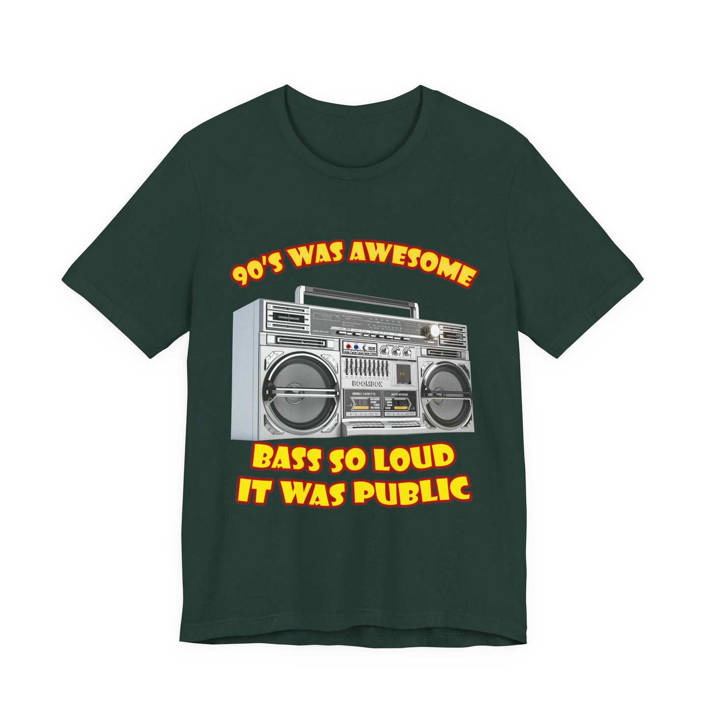 Bass So Loud It Was Public T-Shirt - Retro Boombox 90s Tee