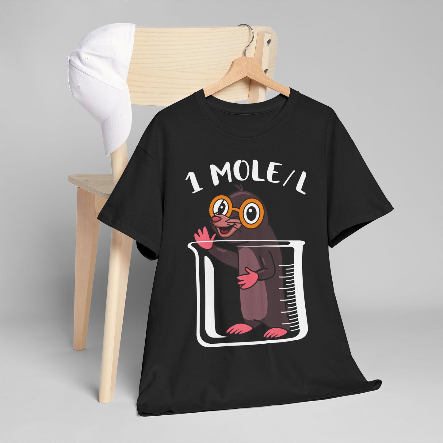 1 MOLE/L Shirt - Funny Chemistry Pun Tee, Science Nerd Gift