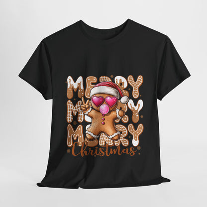 Merry Christmas Gingerbread T-Shirt - Funny Holiday Cookie Tee