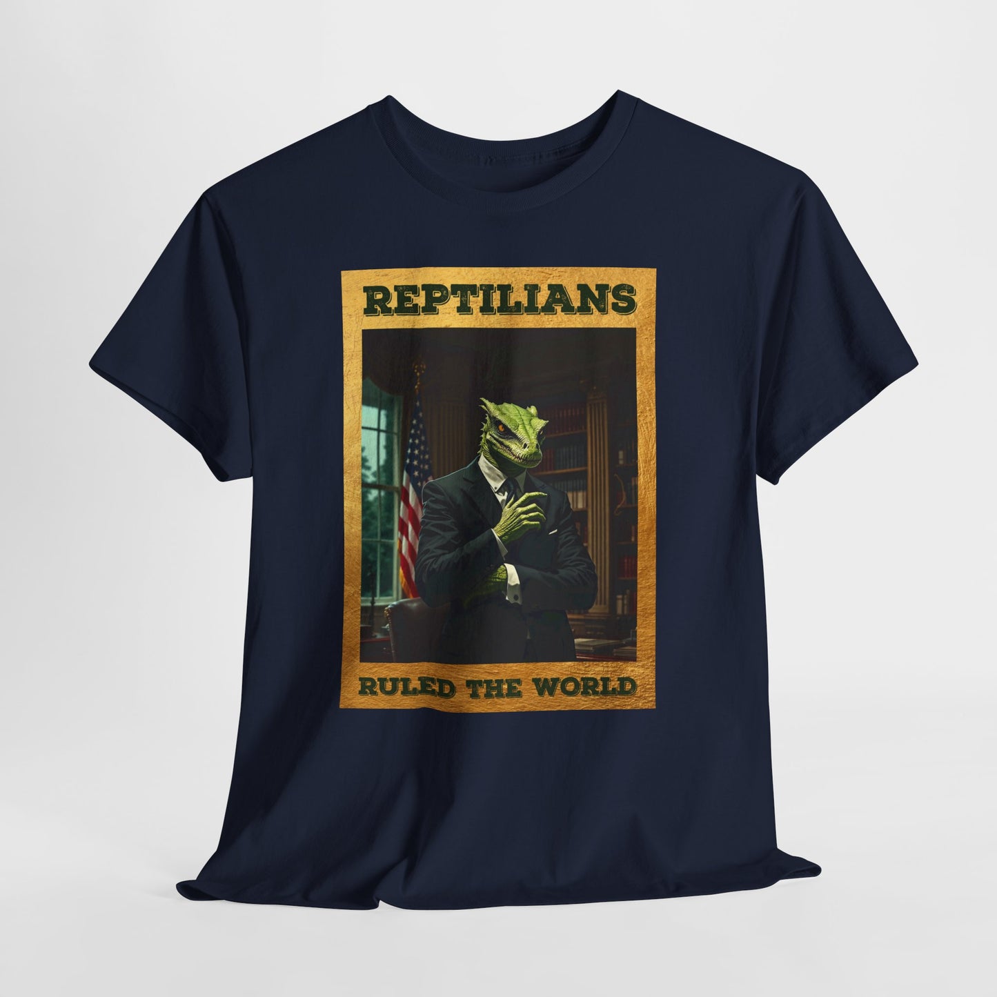 Reptilians Ruled the World Shirt - Reptilian Meme Satire Tee