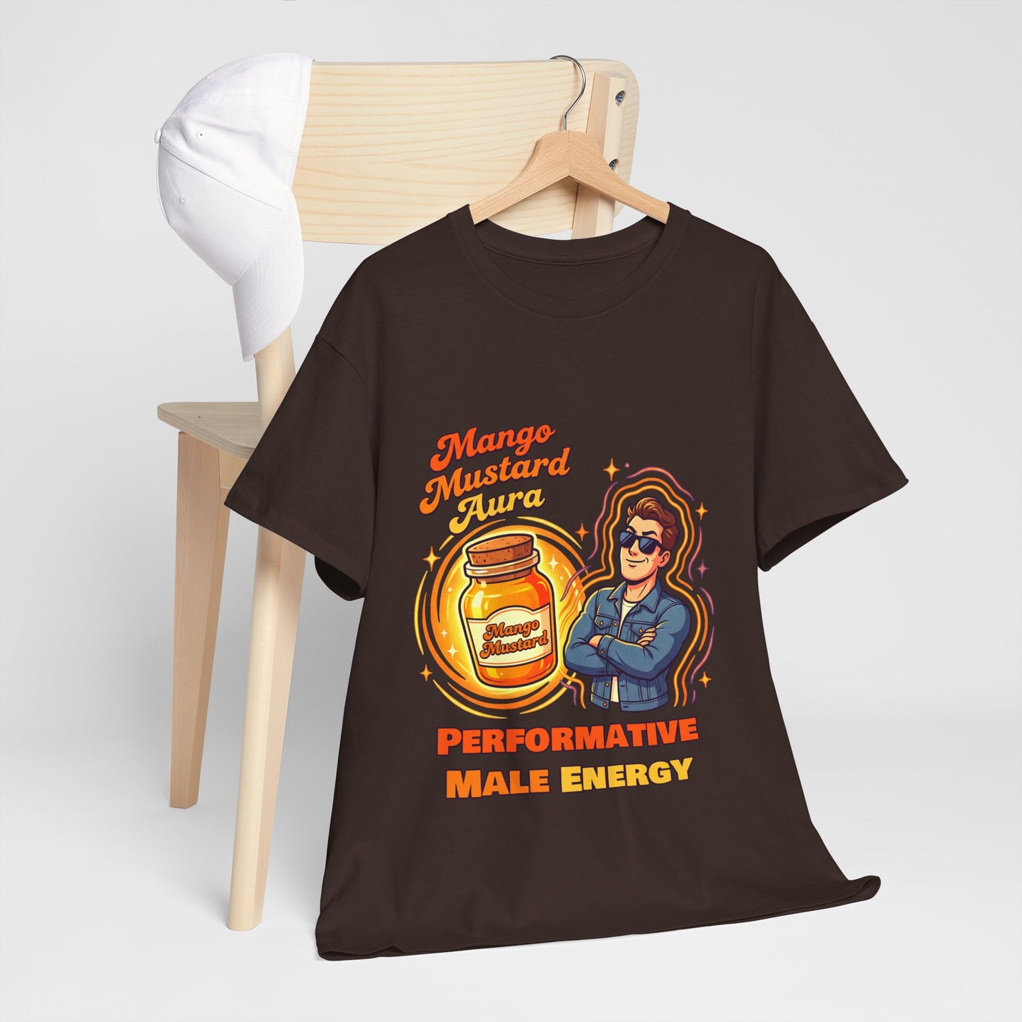 Mango Mustard Aura Shirt – Performative Male Energy Meme Tee