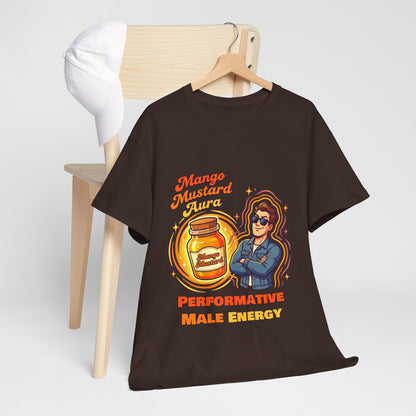 Mango Mustard Aura Shirt – Performative Male Energy Meme Tee