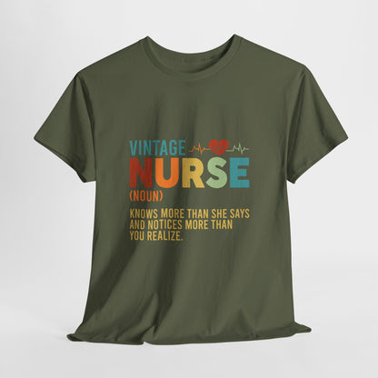 Vintage Nurse Shirt - Knows More Than She Says Tee