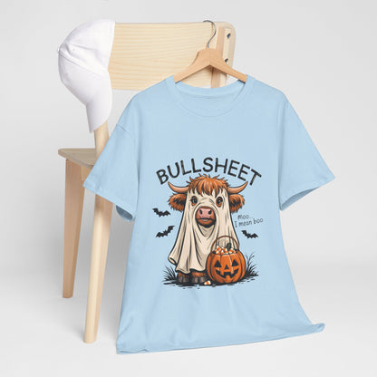 Funny Highland Cow Halloween T-Shirt - Ghost Costume Cow Tee