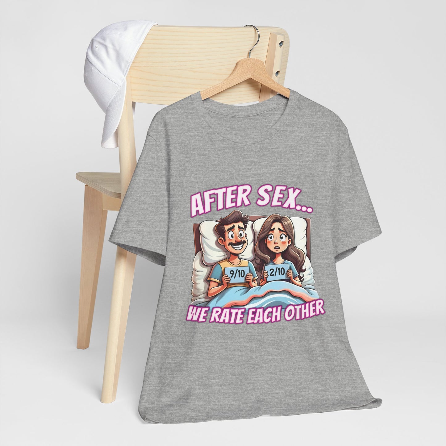 After Sex We Rate Each Other Shirt - Funny Relationship Cartoon Tee - Awkward Dating Humor T-Shirt