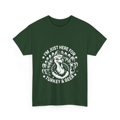 Turkey and Beer T-Shirt - Funny Thanksgiving Drinking Tee