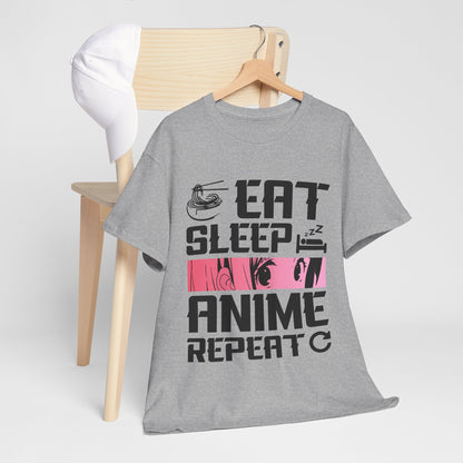 Eat Sleep Anime Repeat Shirt - Otaku Routine Tee