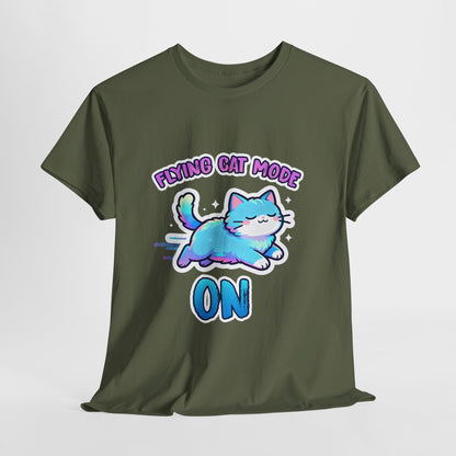 Flying Cat Mode Shirt – Kawaii Pastel Kitty Zoomies Tee