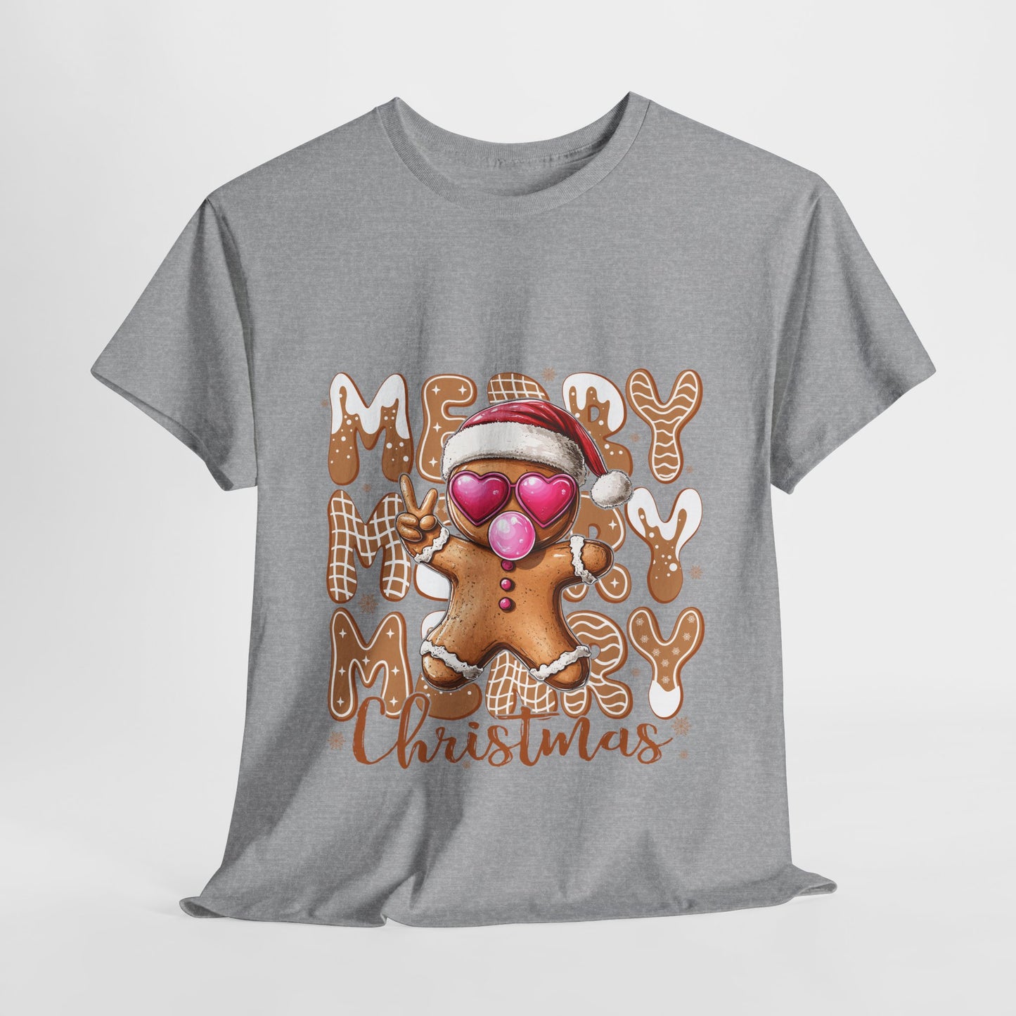 Merry Christmas Gingerbread T-Shirt - Funny Holiday Cookie Tee