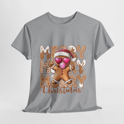 Merry Christmas Gingerbread T-Shirt - Funny Holiday Cookie Tee