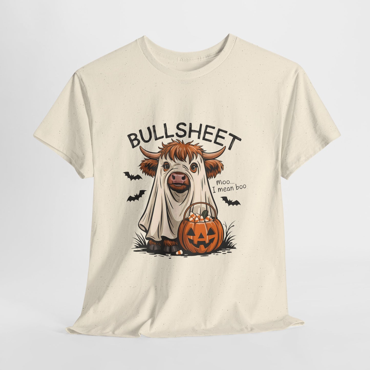 Funny Highland Cow Halloween T-Shirt - Ghost Costume Cow Tee
