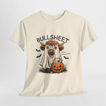 Funny Highland Cow Halloween T-Shirt - Ghost Costume Cow Tee