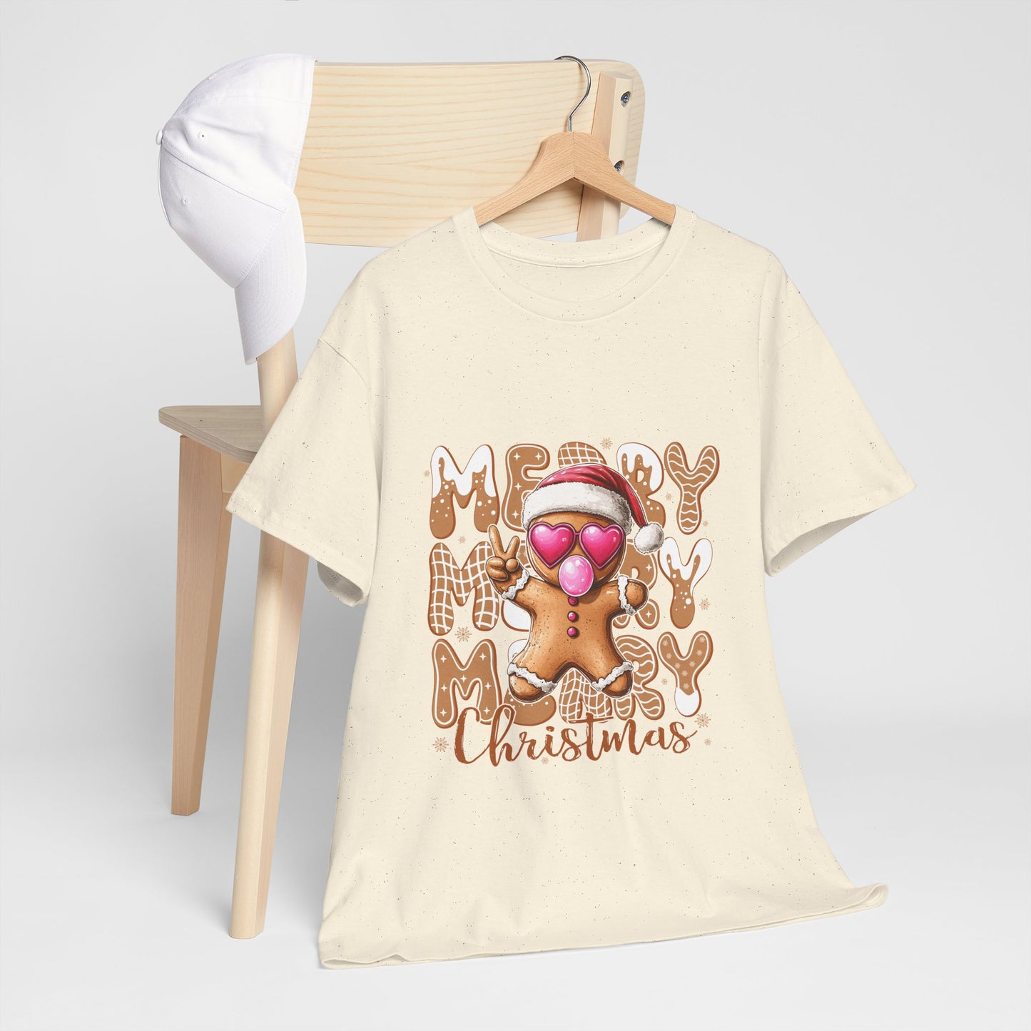 Merry Christmas Gingerbread T-Shirt - Funny Holiday Cookie Tee