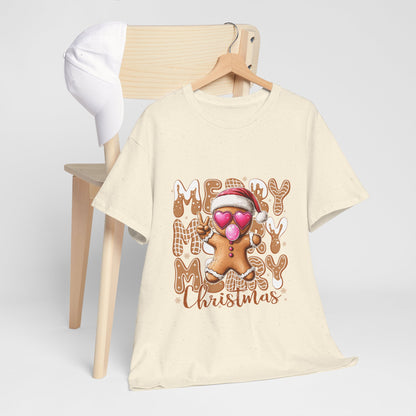 Merry Christmas Gingerbread T-Shirt - Funny Holiday Cookie Tee