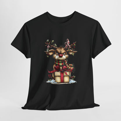 Grumpy Reindeer Gift Box Christmas T-Shirt