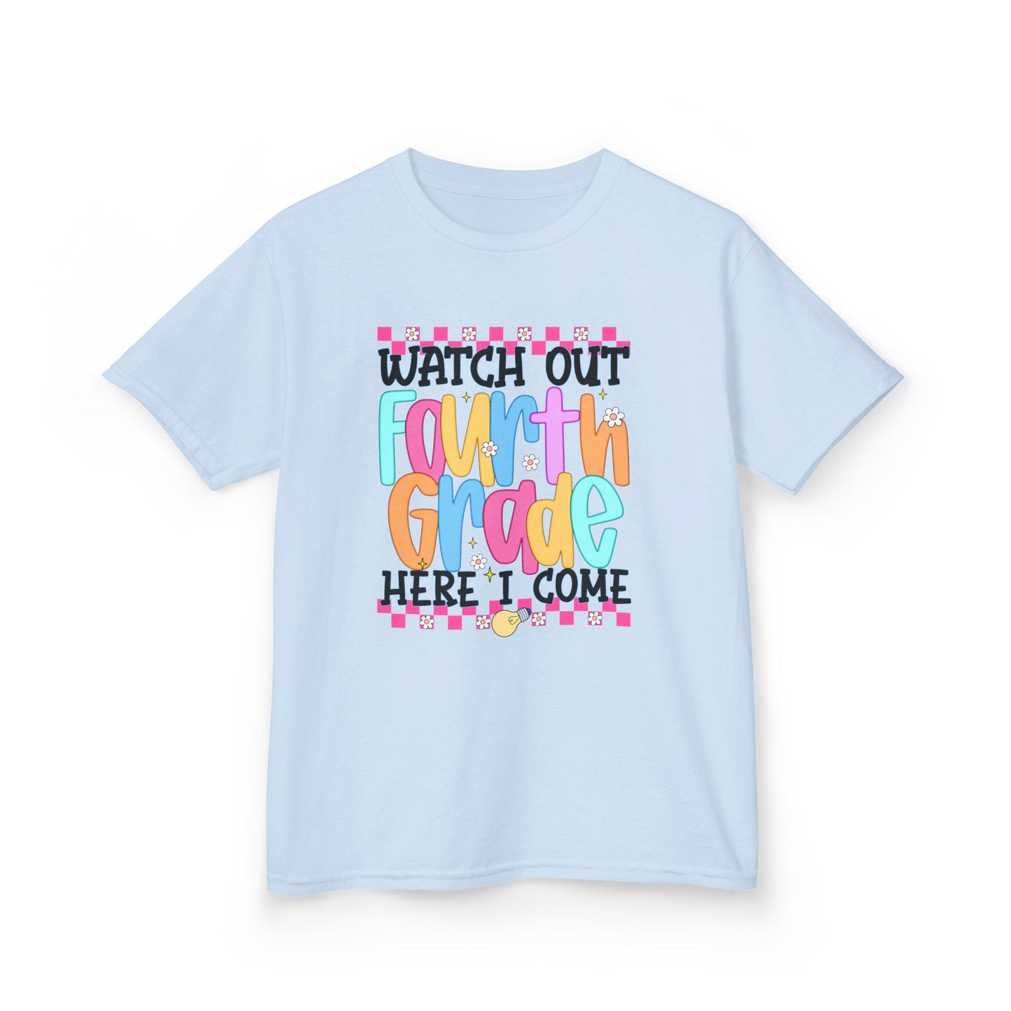 Watch Out Fourth Grade Shirt - Funny Kids Back to School Tee, Heavy Cotton 4th Grade Shirt, First Day of School Outfit