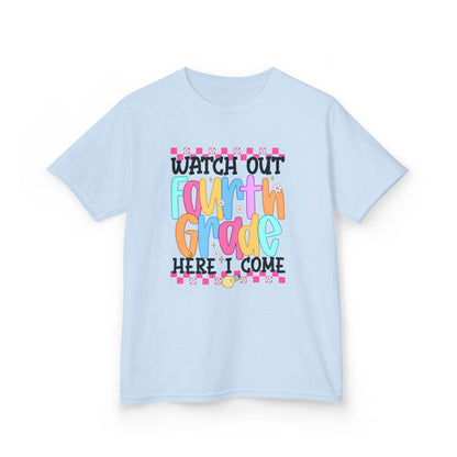 Watch Out Fourth Grade Shirt - Funny Kids Back to School Tee, Heavy Cotton 4th Grade Shirt, First Day of School Outfit