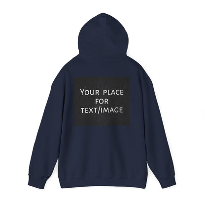 Bluza z kapturem z nadrukiem z przodu i/lub z tyłu – spersonalizowana bluza z tekstem lub obrazem, wyjątkowy prezent, spersonalizowana bluza unisex z kapturem na imprezy, logo i nie tylko