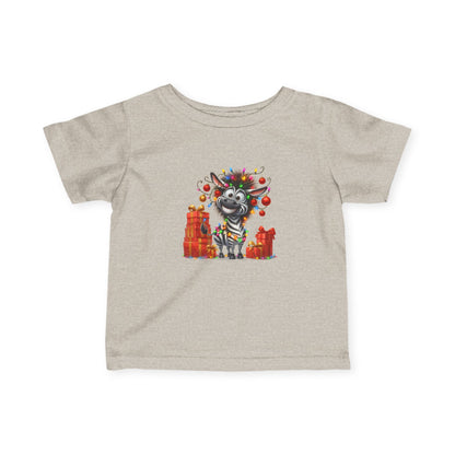 Baby Zebra Christmas Lights Infant T-Shirt – Funny Safari Holiday Tee