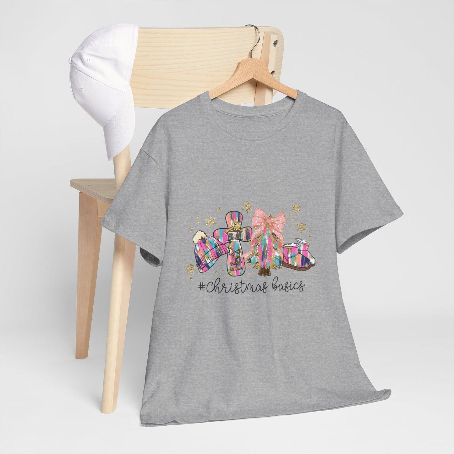 Christ the Savior Is Born T-Shirt - Pastel Nativity Cross Christmas Tee