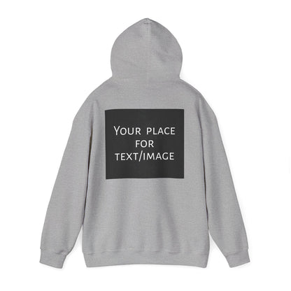 Bluza z kapturem z nadrukiem z przodu i/lub z tyłu – spersonalizowana bluza z tekstem lub obrazem, wyjątkowy prezent, spersonalizowana bluza unisex z kapturem na imprezy, logo i nie tylko
