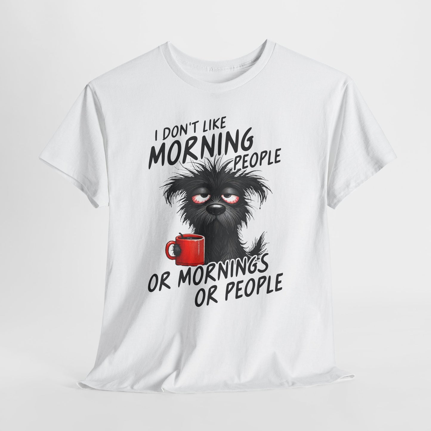 Grumpy Morning Dog T-Shirt - Funny Coffee Tee
