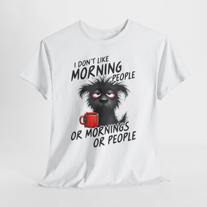 Grumpy Morning Dog T-Shirt - Funny Coffee Tee