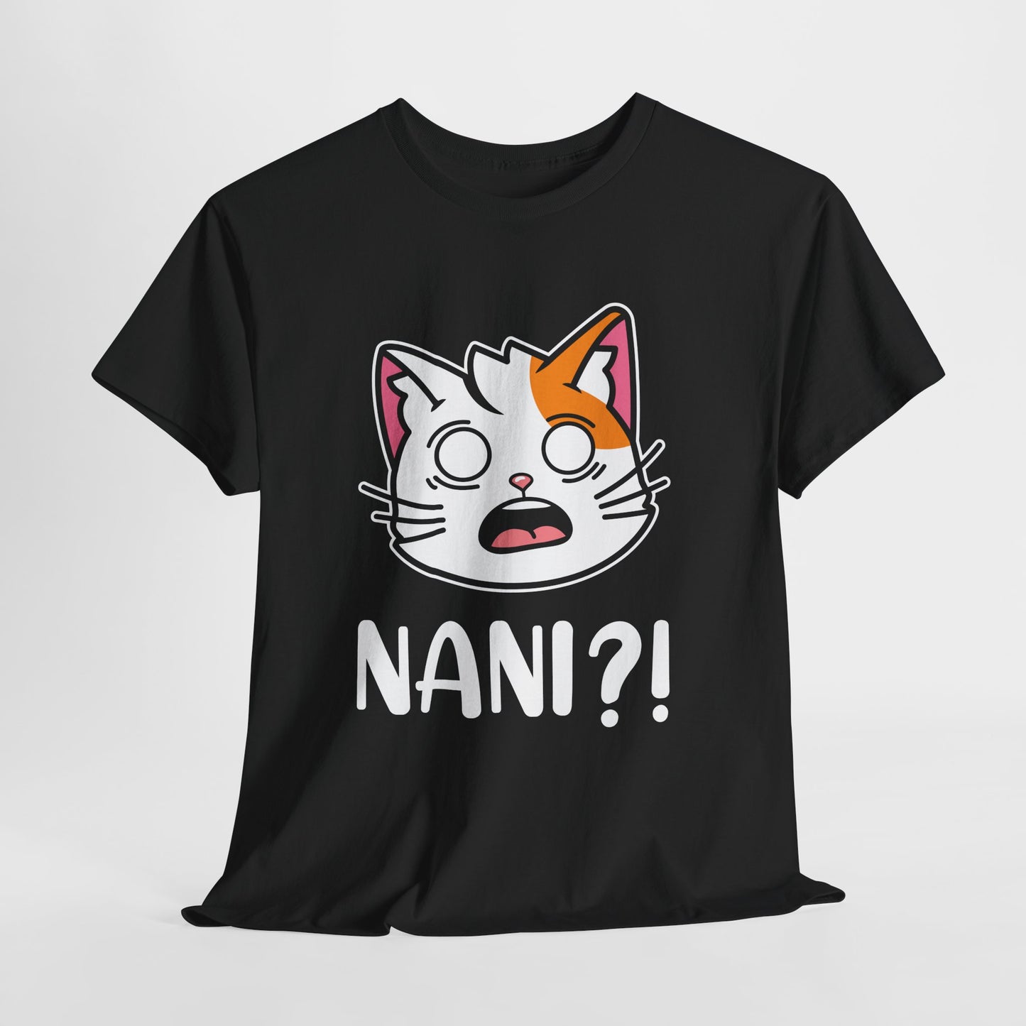 Anime Cat NANI?! Shirt - Kawaii Surprise Meme Tee