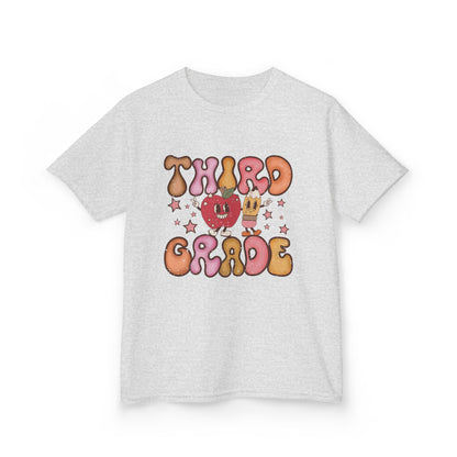 Third Grade Bubble Letters T-Shirt | Cute Retro Back to School Kids Tee