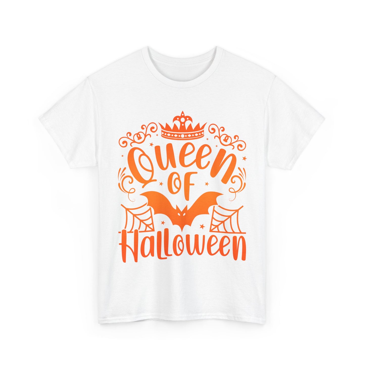 Queen of Halloween T-Shirt - Gothic Spider Web Crown Tee
