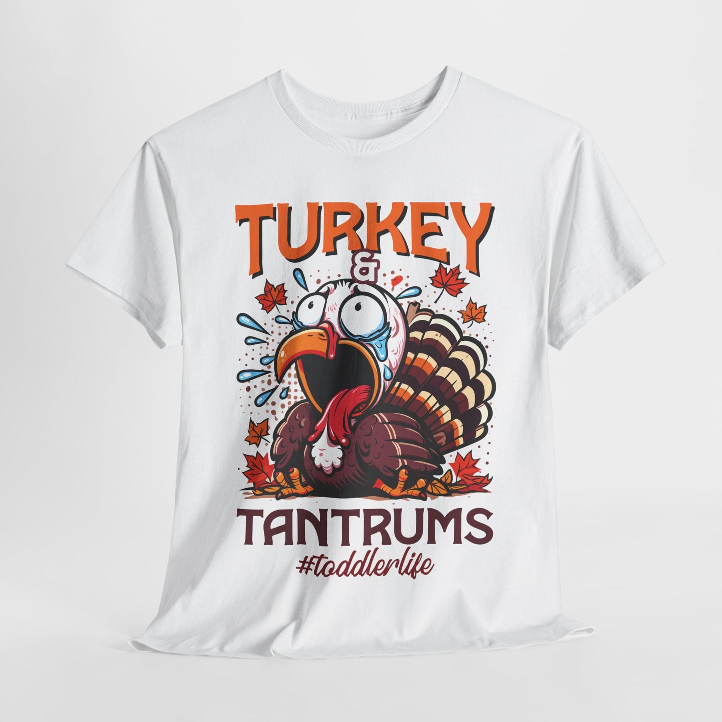 Turkey and Tantrums T-Shirt - Funny Thanksgiving Toddler Life Tee