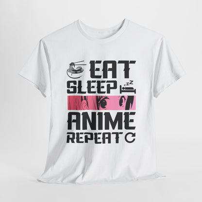 Eat Sleep Anime Repeat Shirt - Otaku Routine Tee