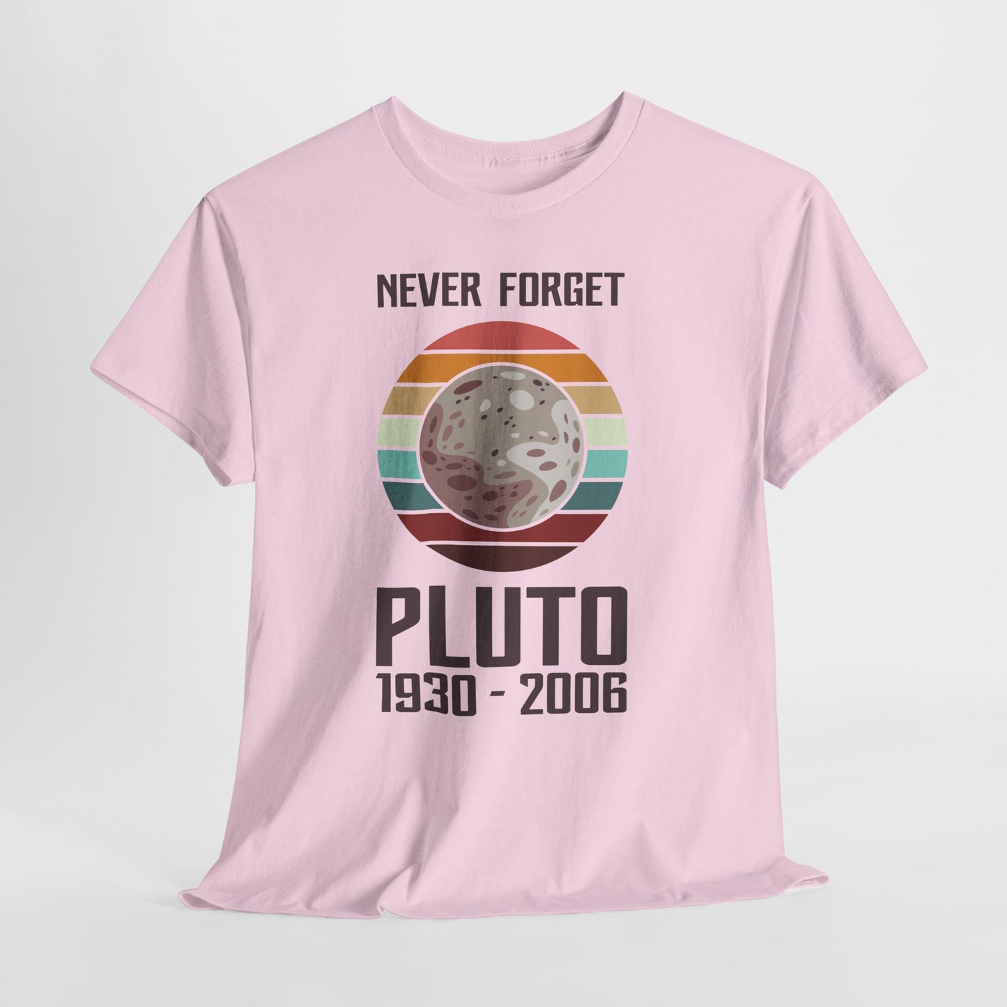 Never Forget Pluto 1930–2006 Retro Planet Graphic Tee