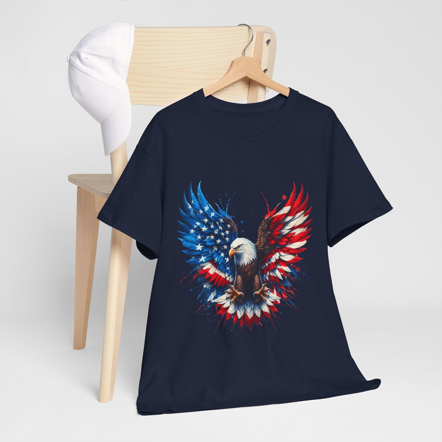 Patriotic Eagle Shirt - Bald Eagle Flag Wings Tee