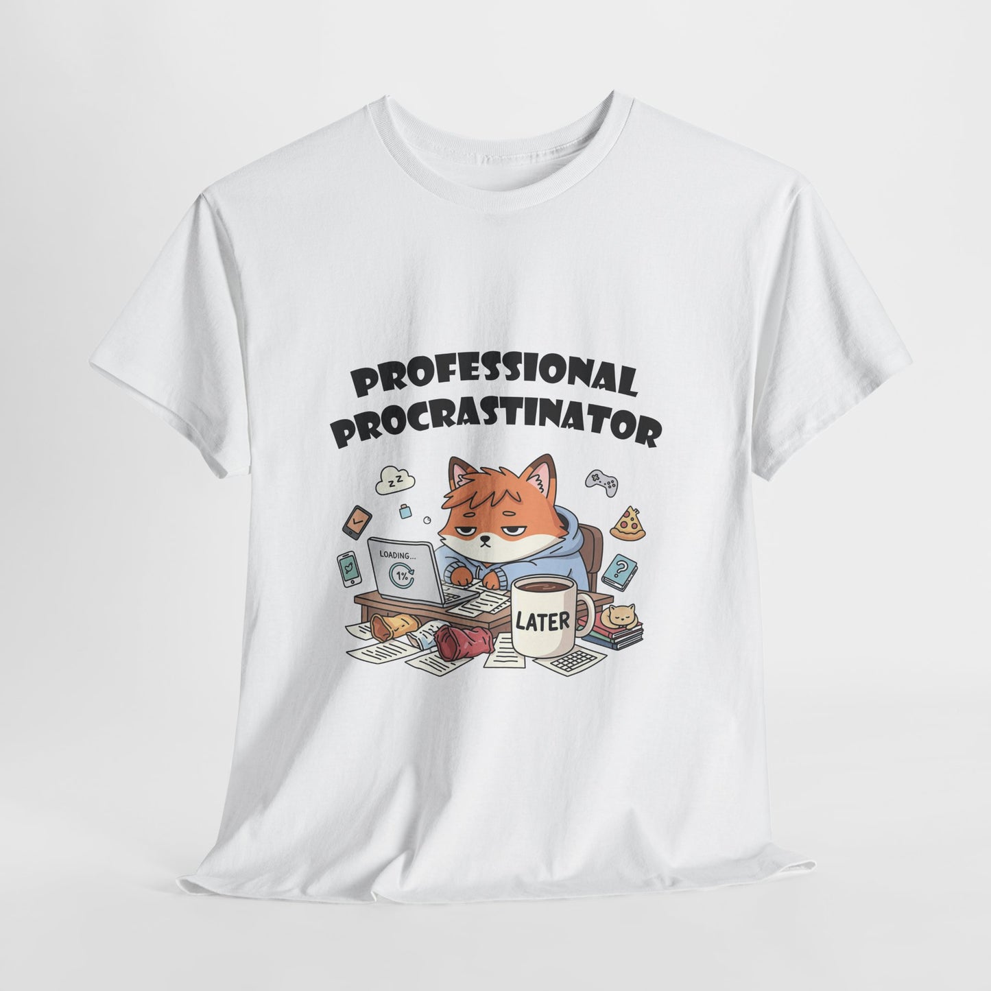 T-Shirt für professionelle Aufschieber – Lustiges Kawaii-Katzen-Pastell-T-Shirt