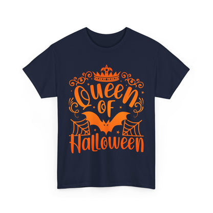 Queen of Halloween T-Shirt - Gothic Spider Web Crown Tee