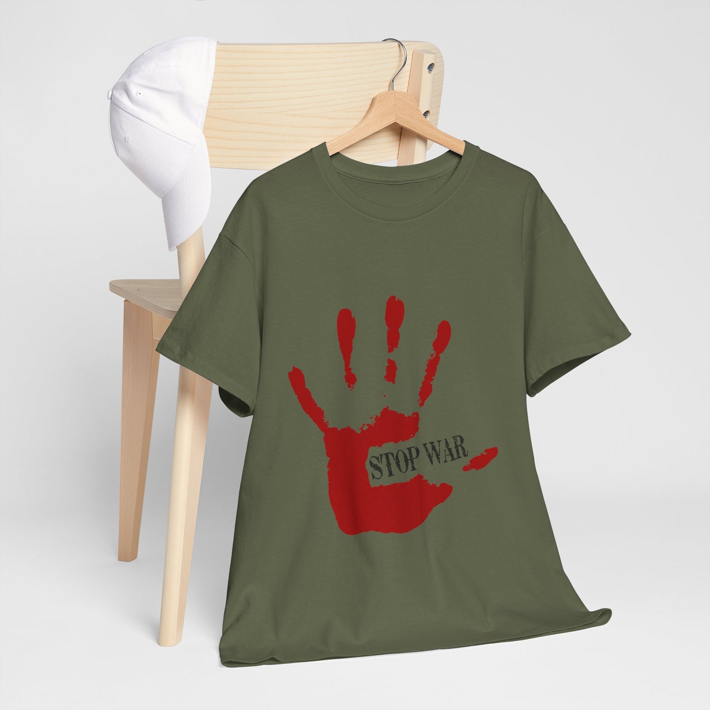 Stop War Handprint Shirt - Peace Protest Tee