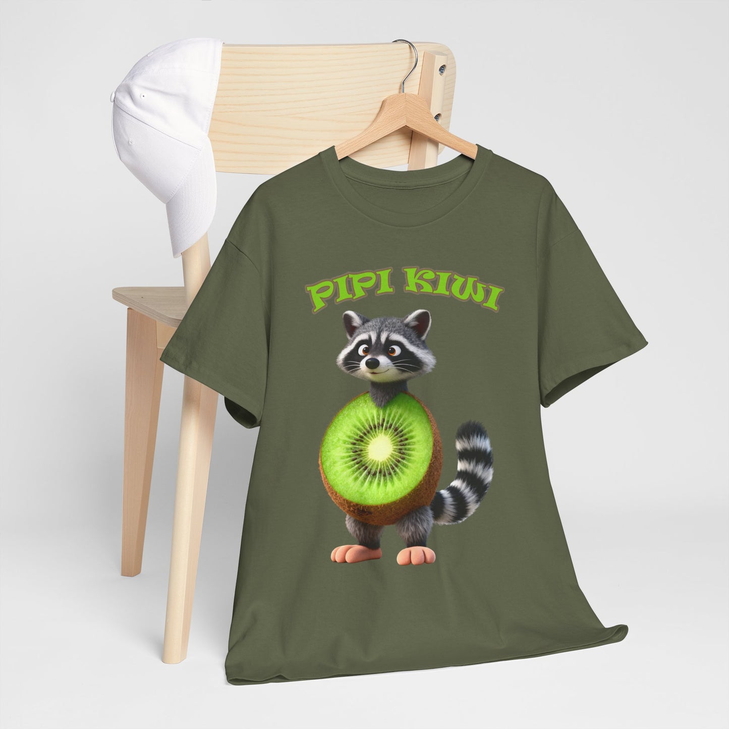 Pipi Kiwi Shirt – Funny Raccoon Fruit Mashup Tee