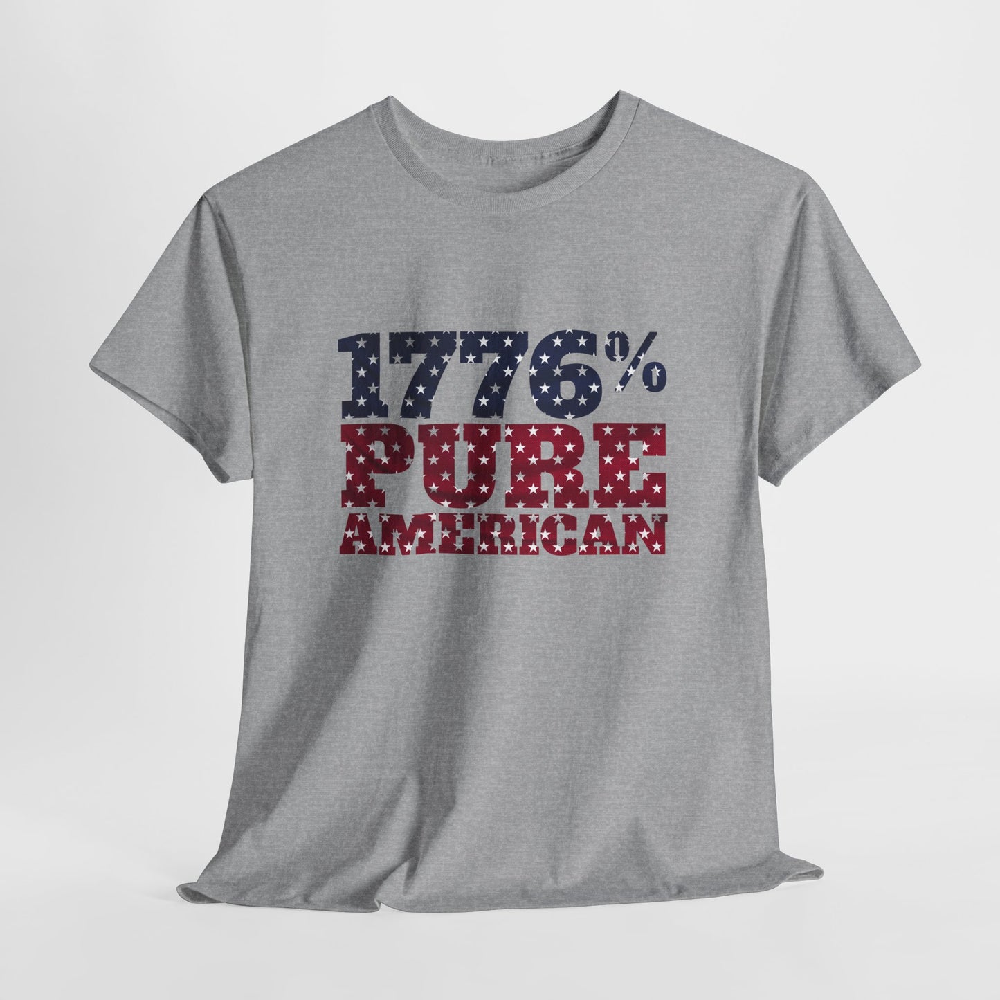 1776 Pure American T-Shirt - Vintage Patriotic USA 4th of July Tee