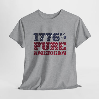 1776 Pure American T-Shirt - Vintage Patriotic USA 4th of July Tee
