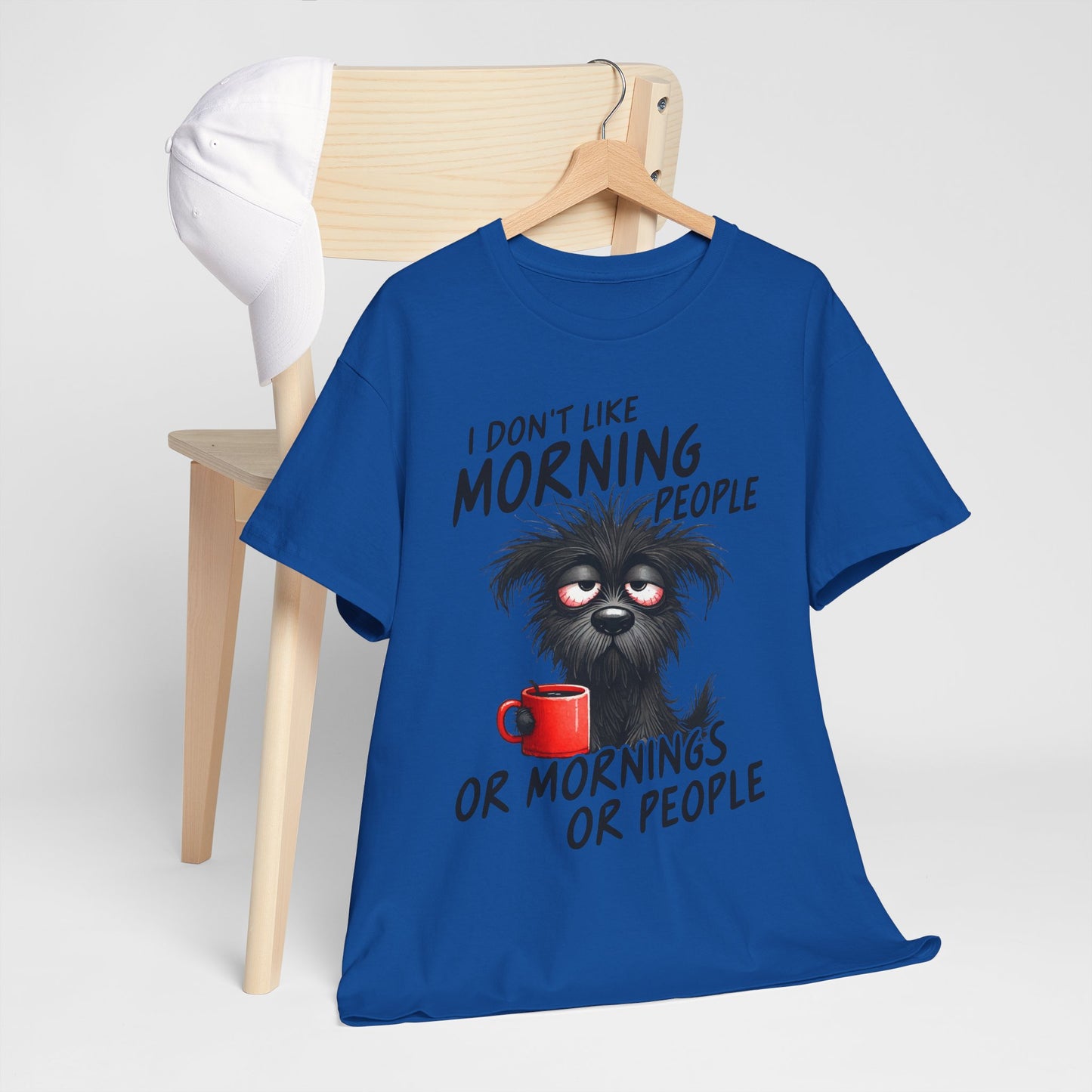 Grumpy Morning Dog T-Shirt - Funny Coffee Tee