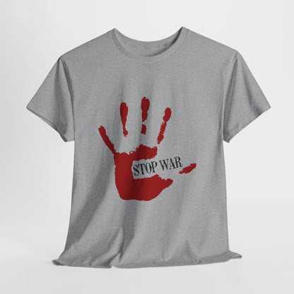 Stop War Handprint Shirt - Peace Protest Tee