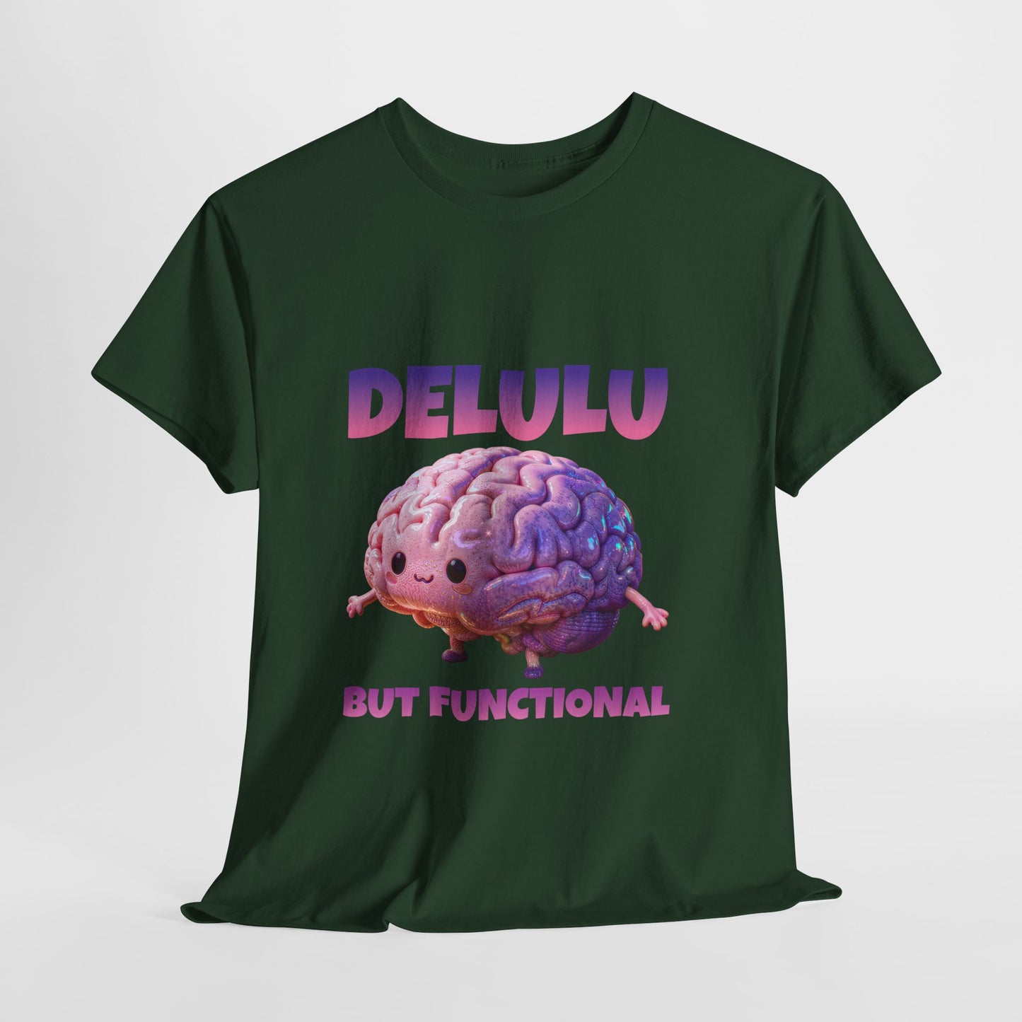 Delulu But Functional Shirt – Funny Kawaii Mental Health Humor Tee