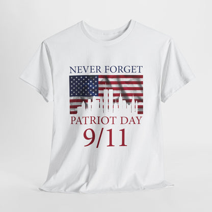 Patriot Day 9/11 T-Shirt - Never Forget American Flag NYC Memorial Tee