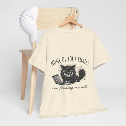 Work From Home Grumpy Cat T-Shirt - None of Your Emails Tee