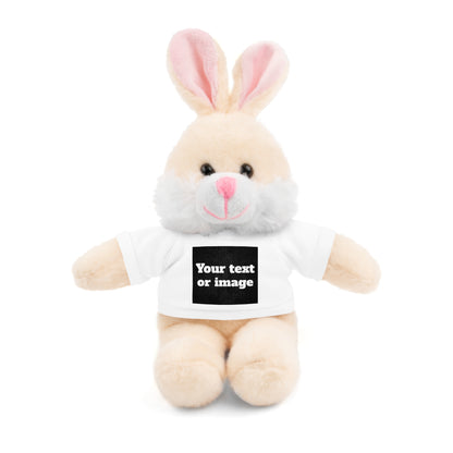 Personalisiertes Plüschtier mit individuellem T-Shirt – Einzigartiges Geschenk mit Namen oder Foto