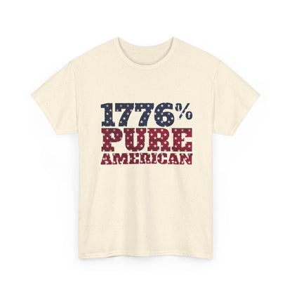1776 Pure American T-Shirt - Vintage Patriotic USA 4th of July Tee