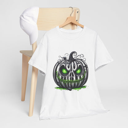 Neon Goo Pumpkin Halloween - Glowing Green Eyes Spooky T-Shirt
