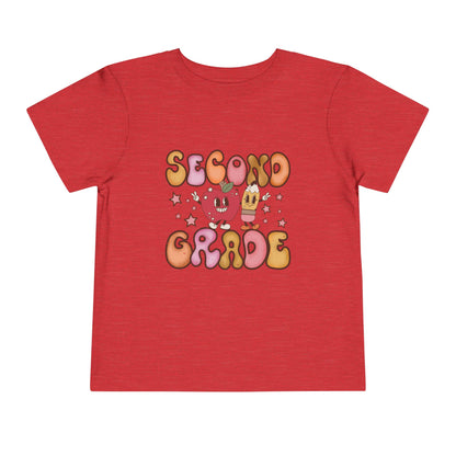 Second Grade Bubble Letters T-Shirt | Cute Retro Kawaii Back to School Kids Tee