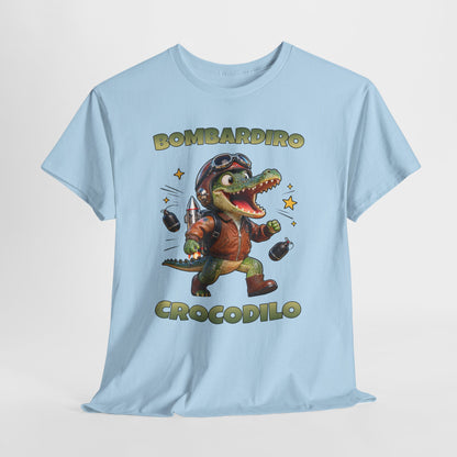 Bombardiro Crocodilo Shirt – Funny Jetpack Crocodile Cartoon Tee